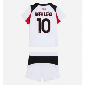 AC Milan Rafael Leao #10 Udebanetrøje Børn 2025-26 Kortærmet (+ Korte bukser)